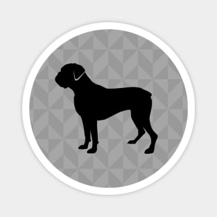 Boxer Dog Lover Gift - Scandi Geometric Silhouette Magnet